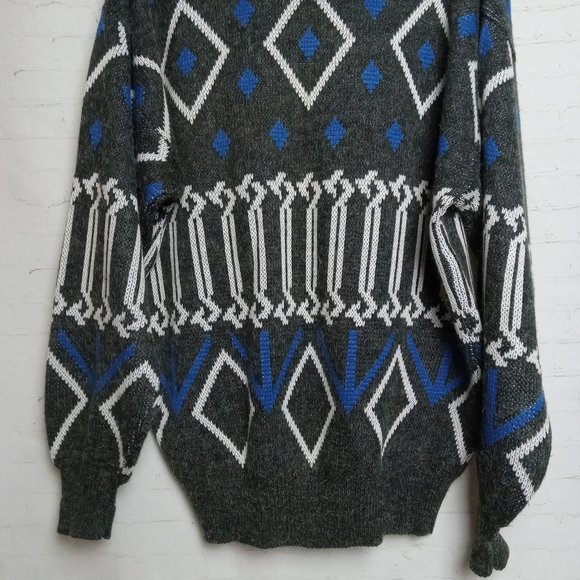 Vintage 80s 90s Uniform Code Sweater Geometric Men Size XL - Picture 6 of 7